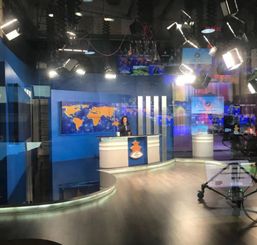 News Studio from Nepal TV 
simar lighting and teleprompter
